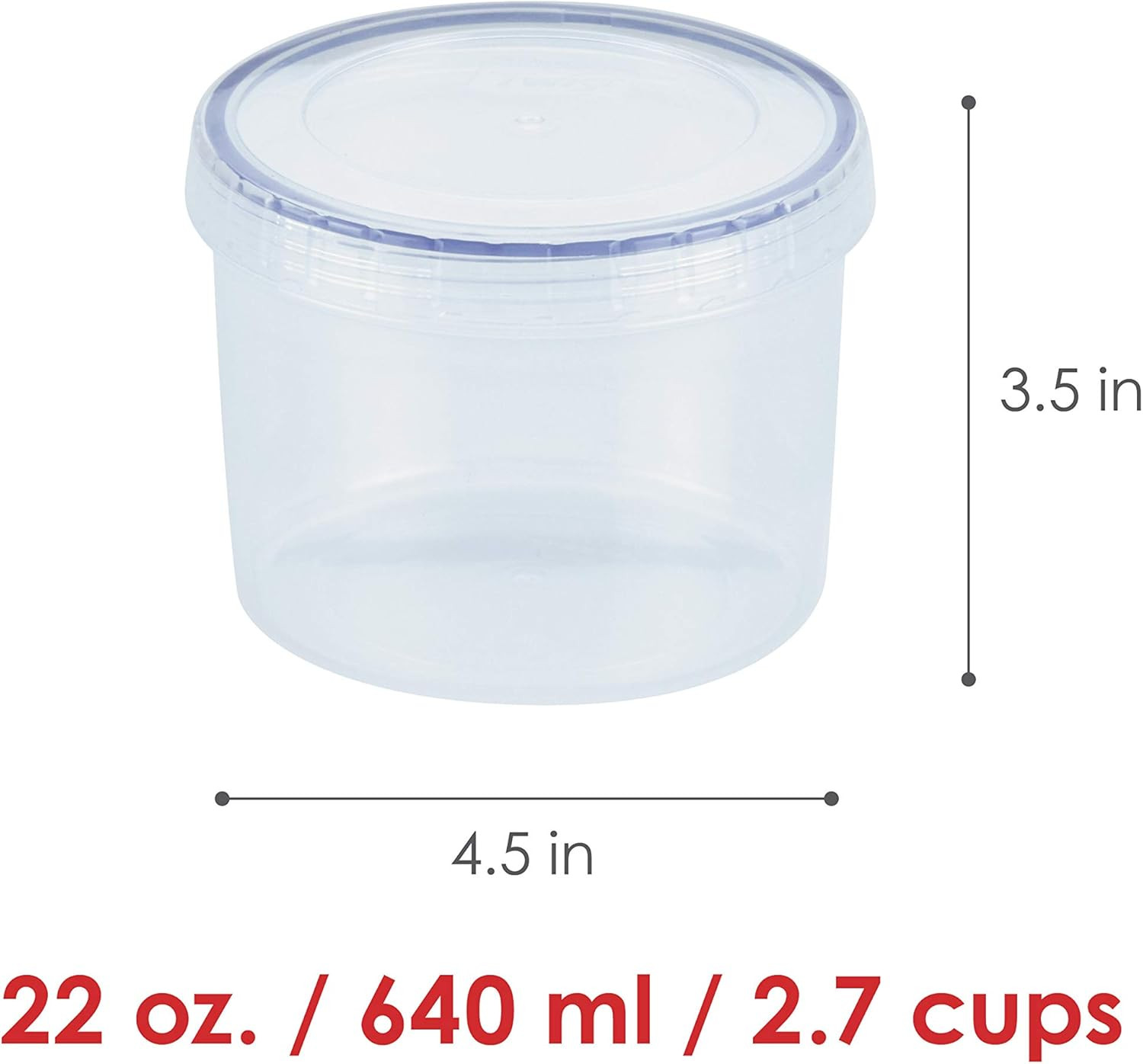 LOCK & LOCK Easy Essentials Twist Food Storage Lids/Airtight Containers, BPA Fre