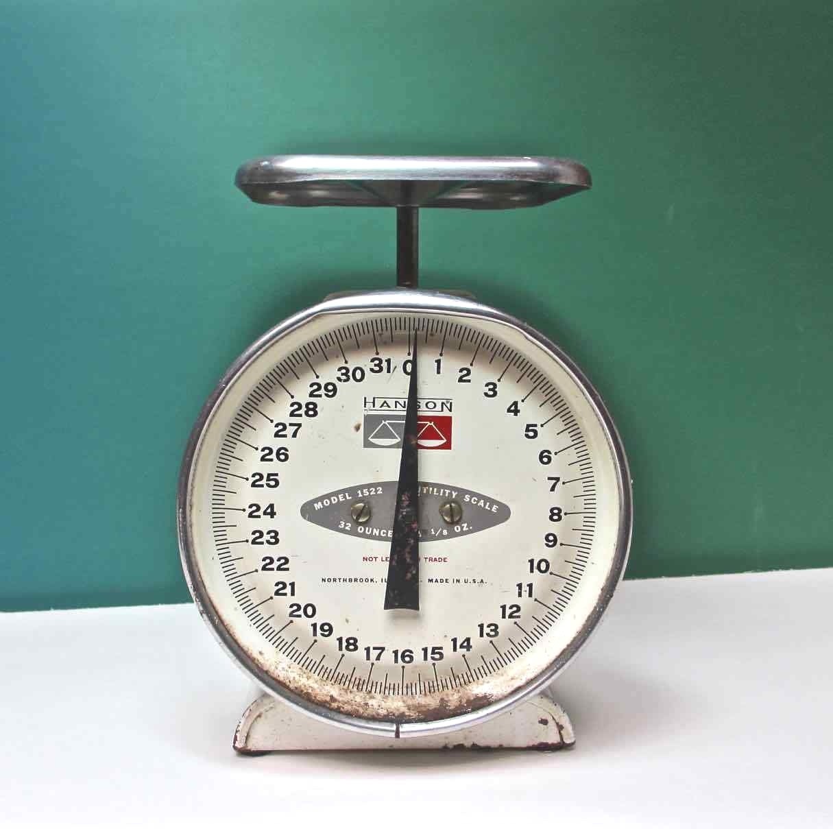 Vintage HANSON UTILITY SCALE Model 1522 Countertop Rustic Decor USA