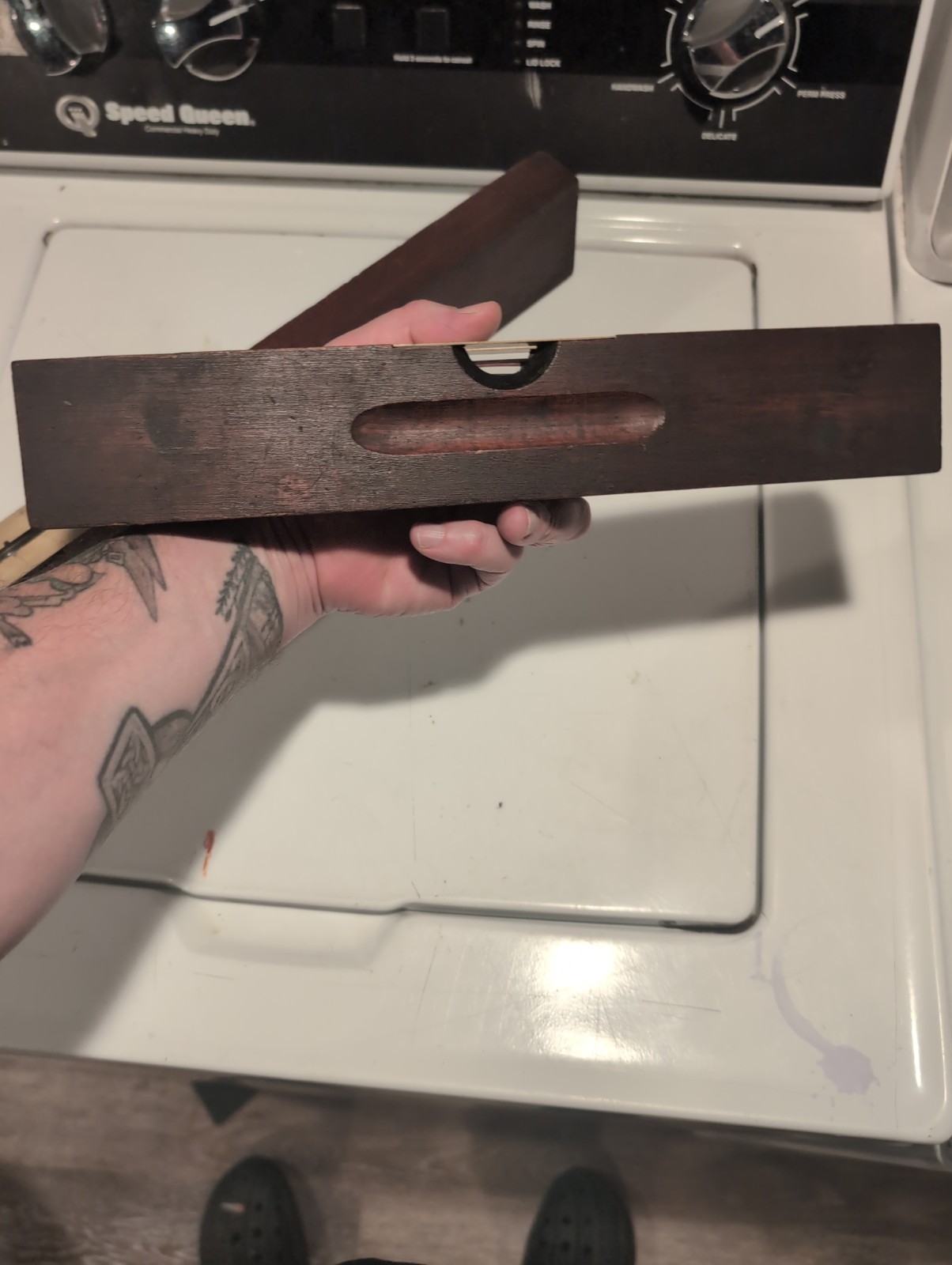 Stanley Rule & Level Co. 14″ Level Wood & Brass Carpenter Tool USA Pat 1891-1896