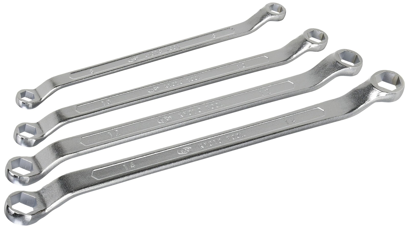 KTC M274 Hex Box End Wrench Set 4pc Metric 8 10 12 14mm Ring Spanner Wrench