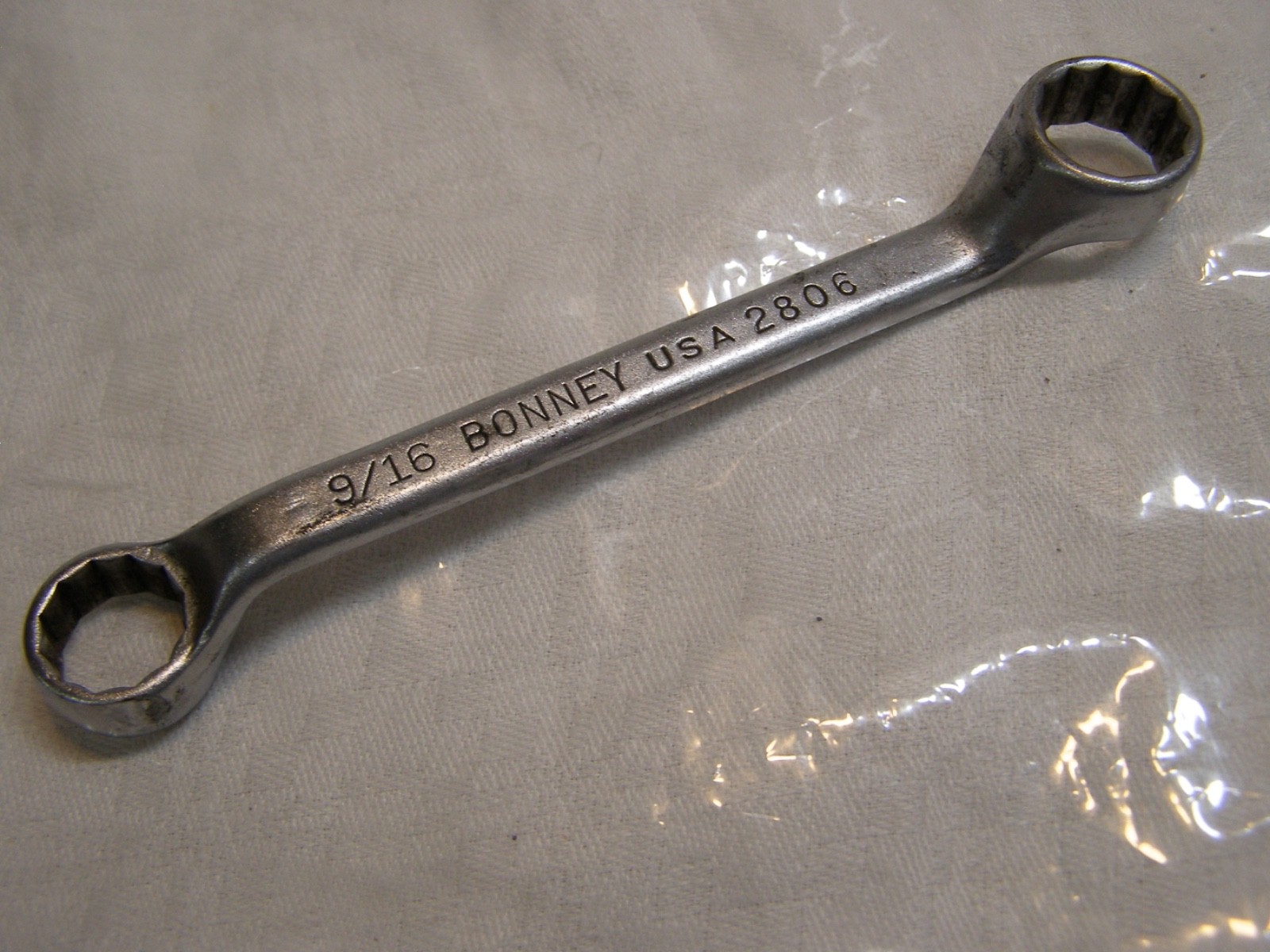 USA Vintage Bonney 2806 Stubby Double Box End Wrench 9/16″ x 5/8″ Twelve Point