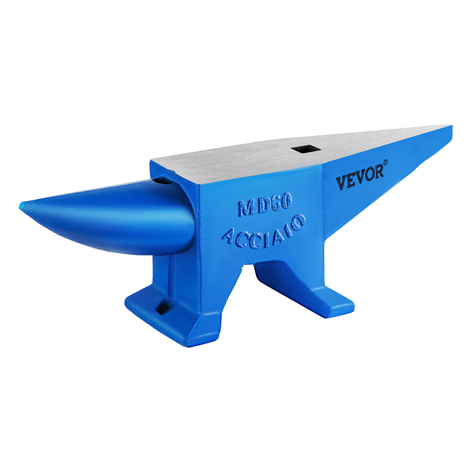VEVOR 132 lb Blacksmith Anvil Forged Steel 60kg Heat Treated Long Round Horn