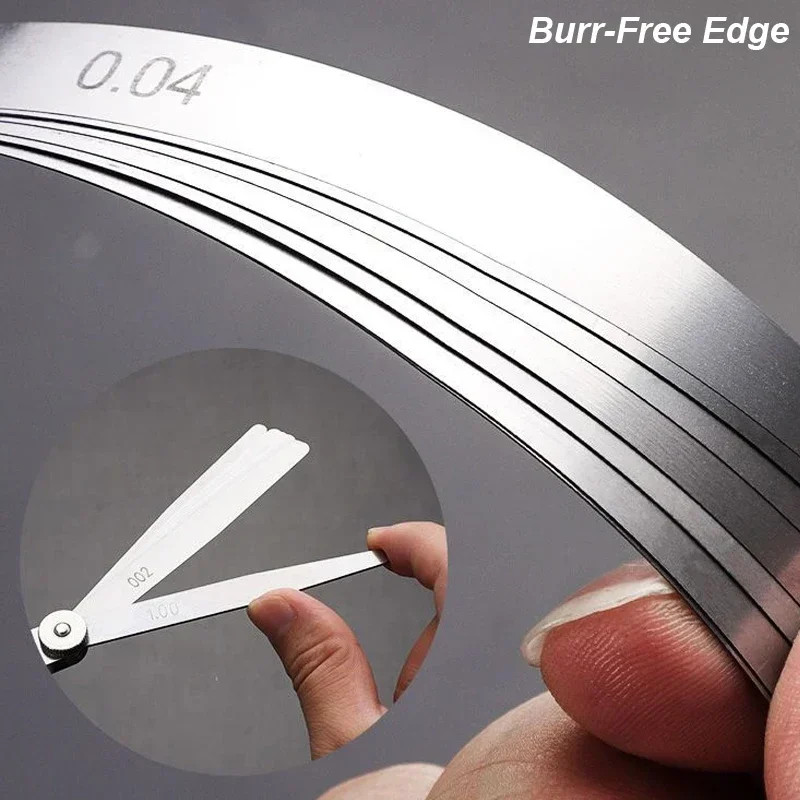 32 Blade Feeler Gauge Set 0.04-0.88mm Gap Measurement Tool Spark Plug Valve Clea