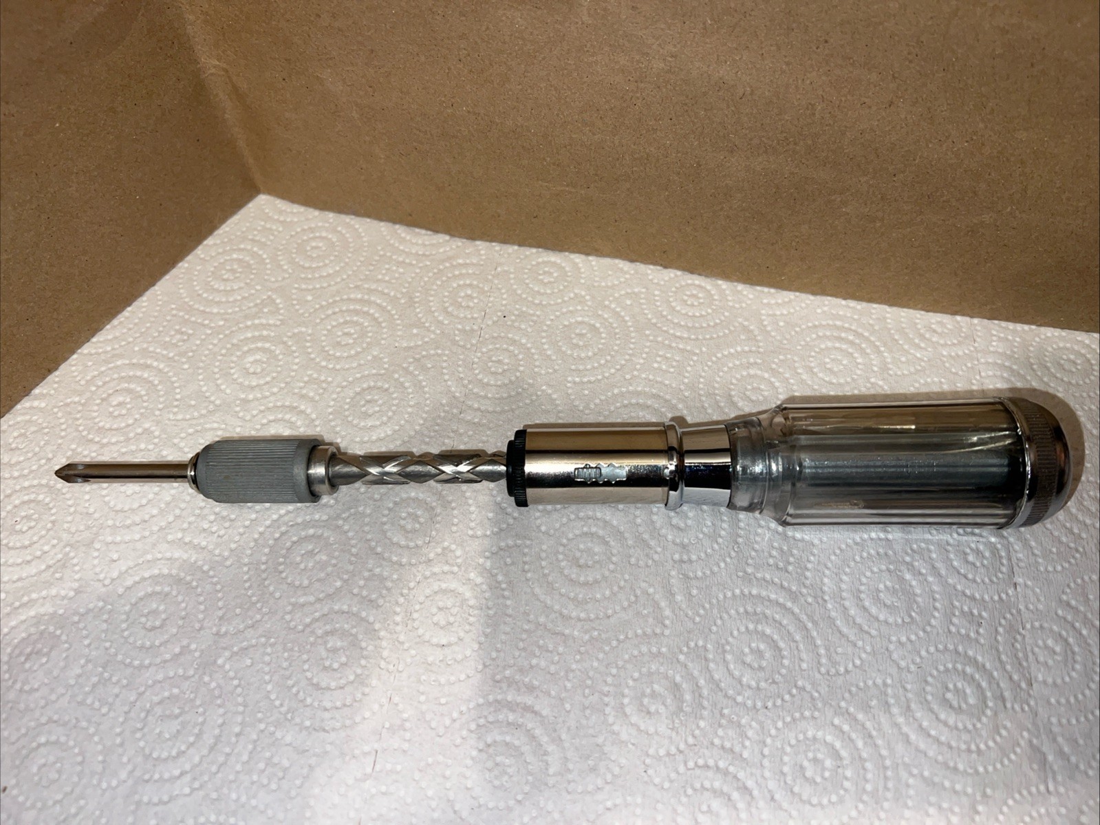 NOS Vintage Sears Craftsman 31021 10.5” Ratchet Screwdriver with Bits