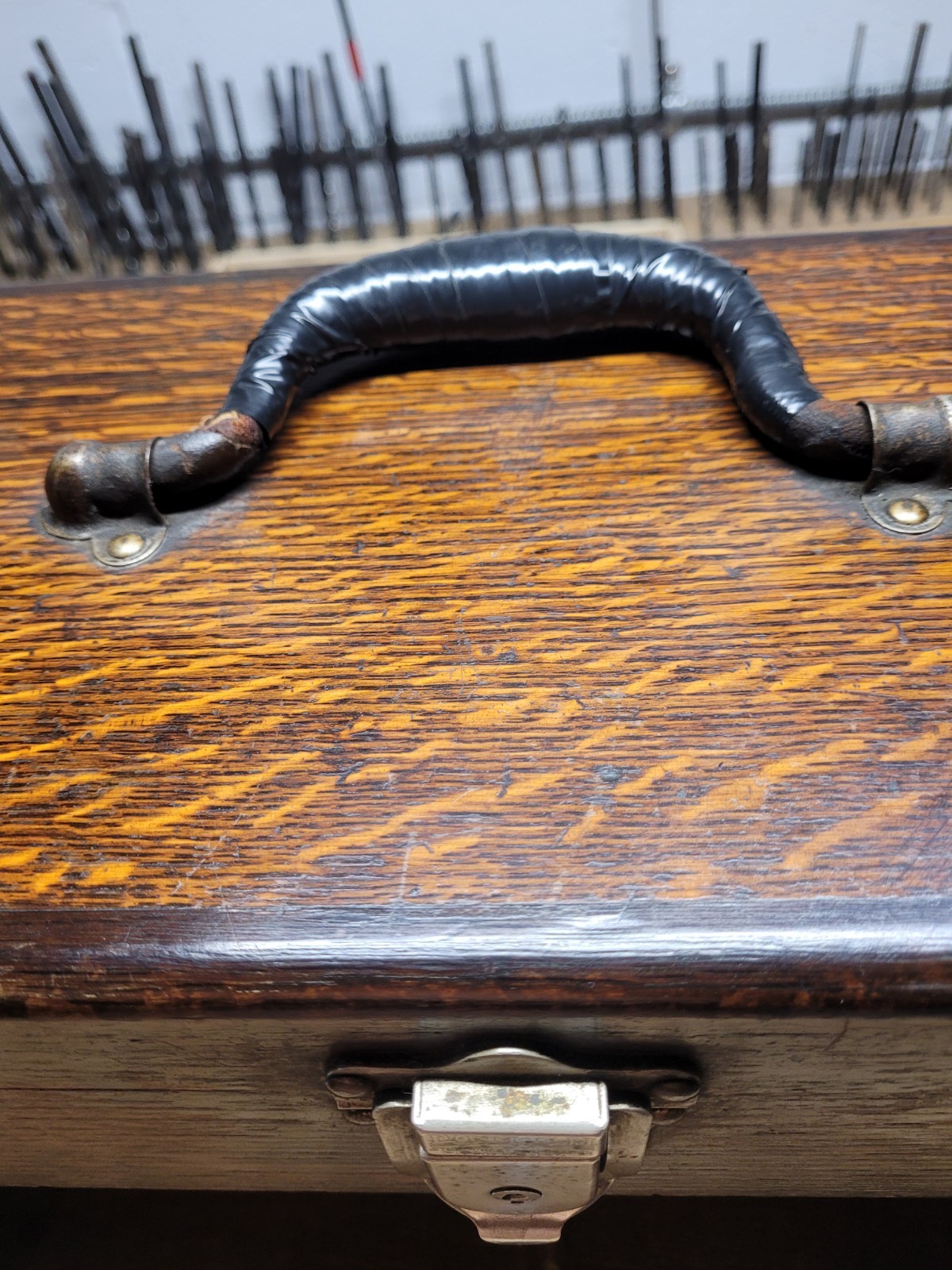 Vintage Union Tool Chest Co. 7 Drawer Wood Machinist Chest, Wooden Toolbox w/key