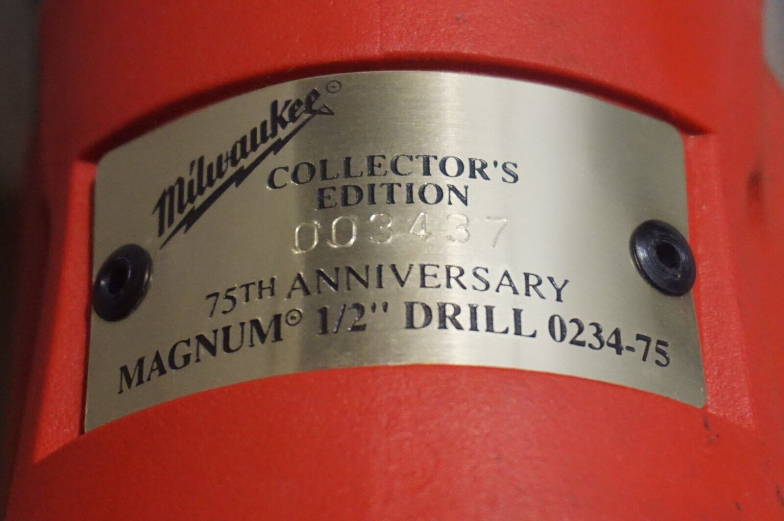 Attn: COLLECTORS-Ltd Ed MILWAUKEE 75th Anniv. #0234-75, HD 1/2″ Magnum DRILL KIT