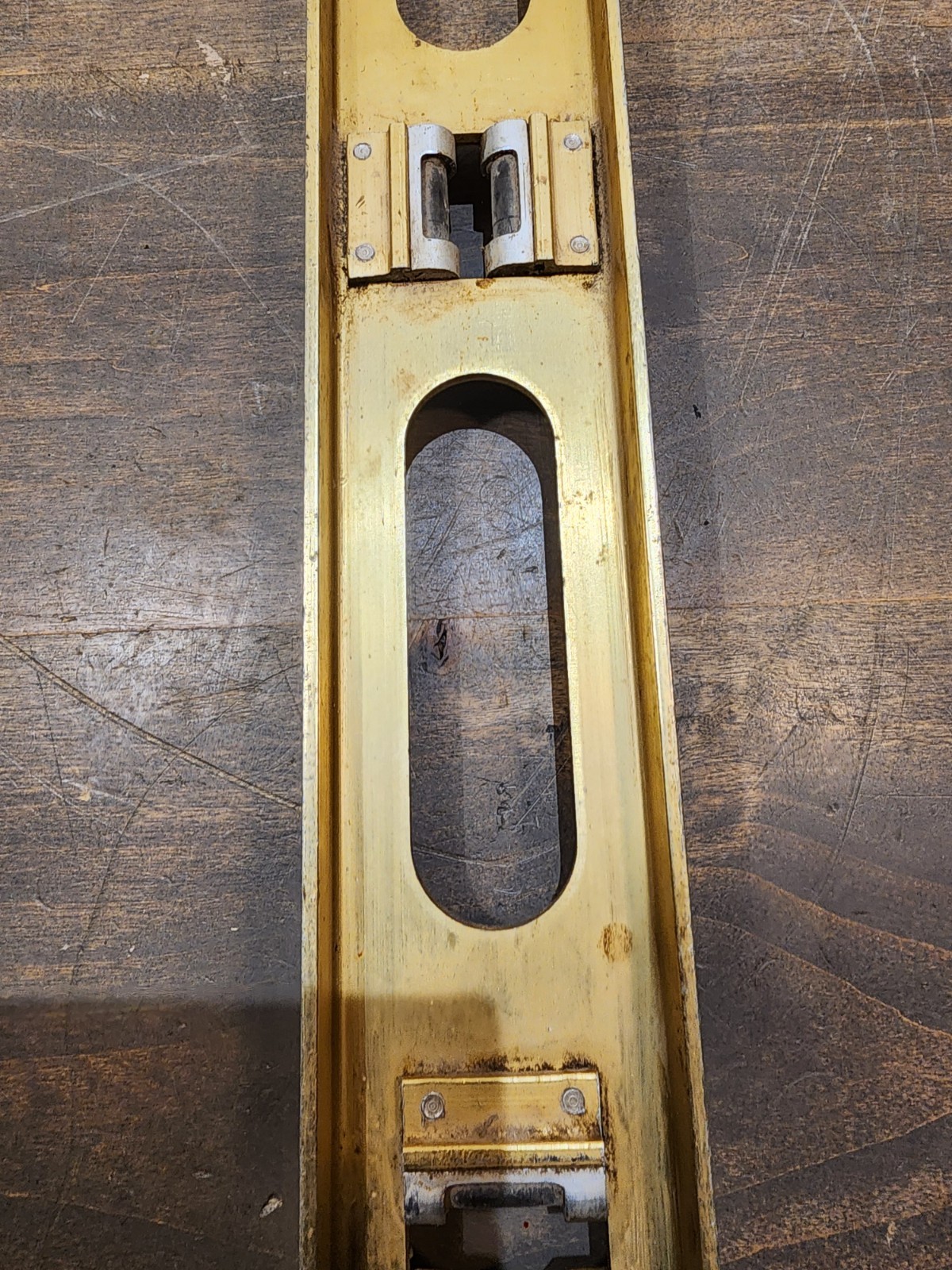 Vintage Level Solid Brass Macklanburg Duncan Co. Oklahoma City 24″ RARE USA
