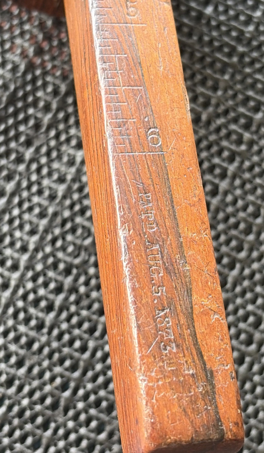Antique Mortice And Marking Gauge Hardwood And Brass Unbranded Pat. 1873