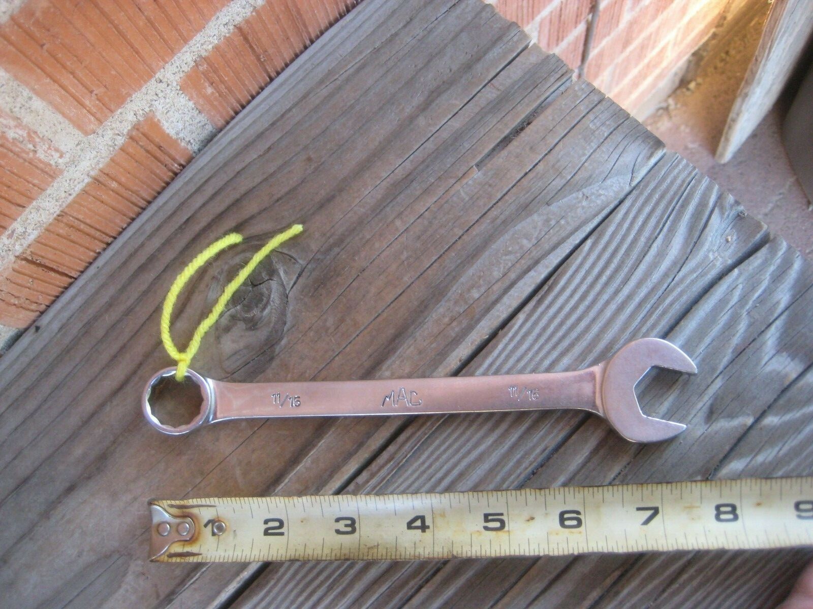 1980s Vtg MAC ** 11/16″ Combination Wrench CW22 x 12 Pt Full Chrome Polished USA