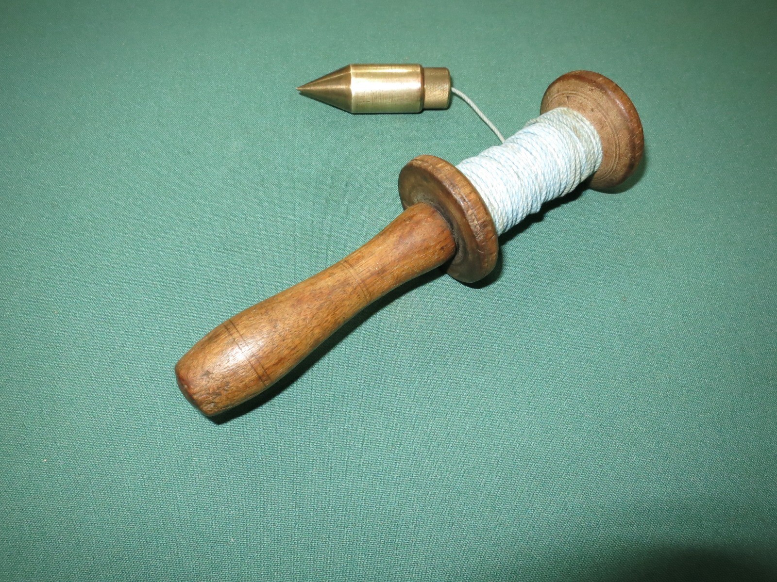 Antique Wood Shaker Apple Core Spool Plumb Bob…rare