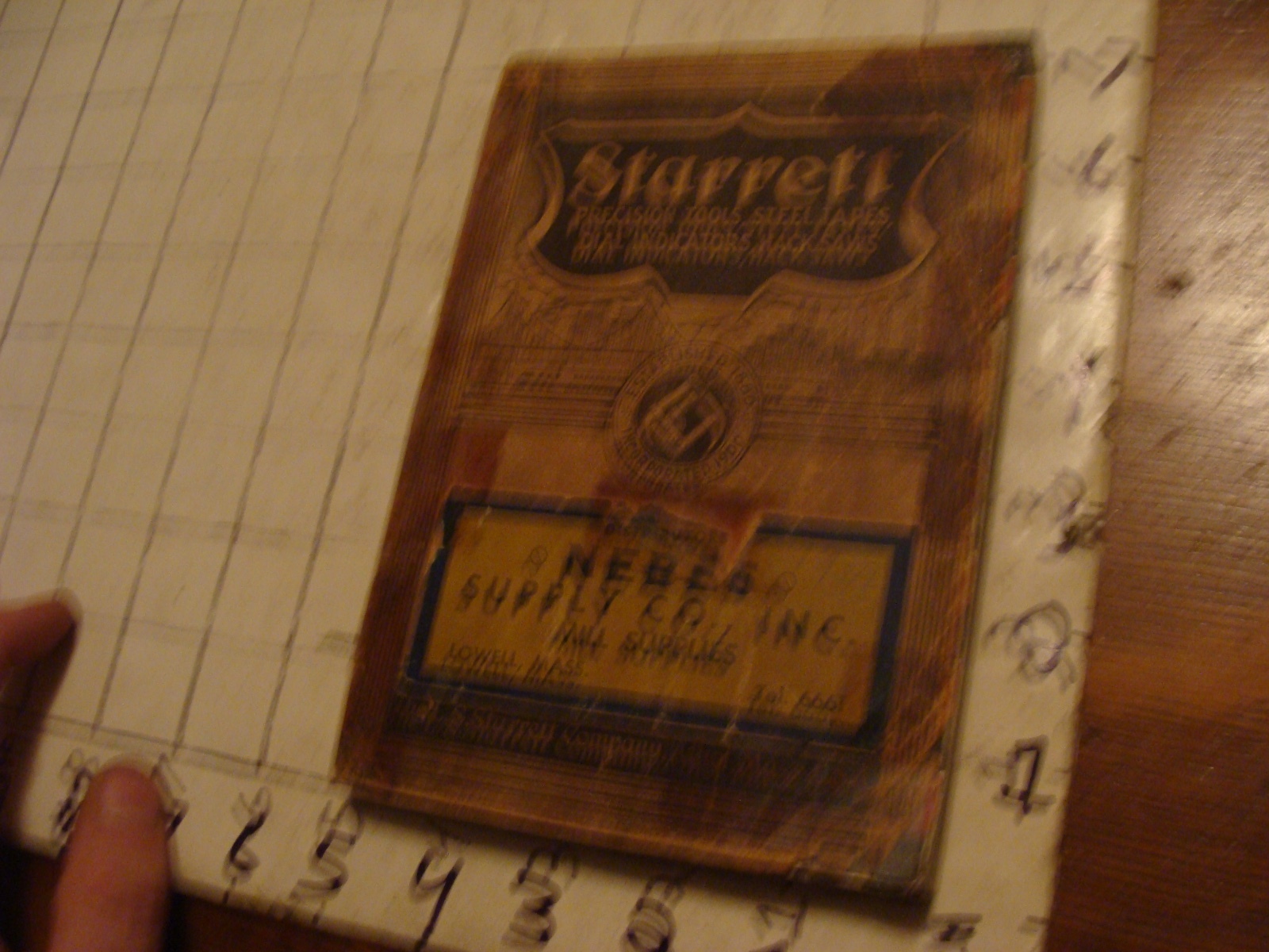 Vintage TOOL Catalog: STARRETT TOOLS 1938 written inside first page, 288pgs