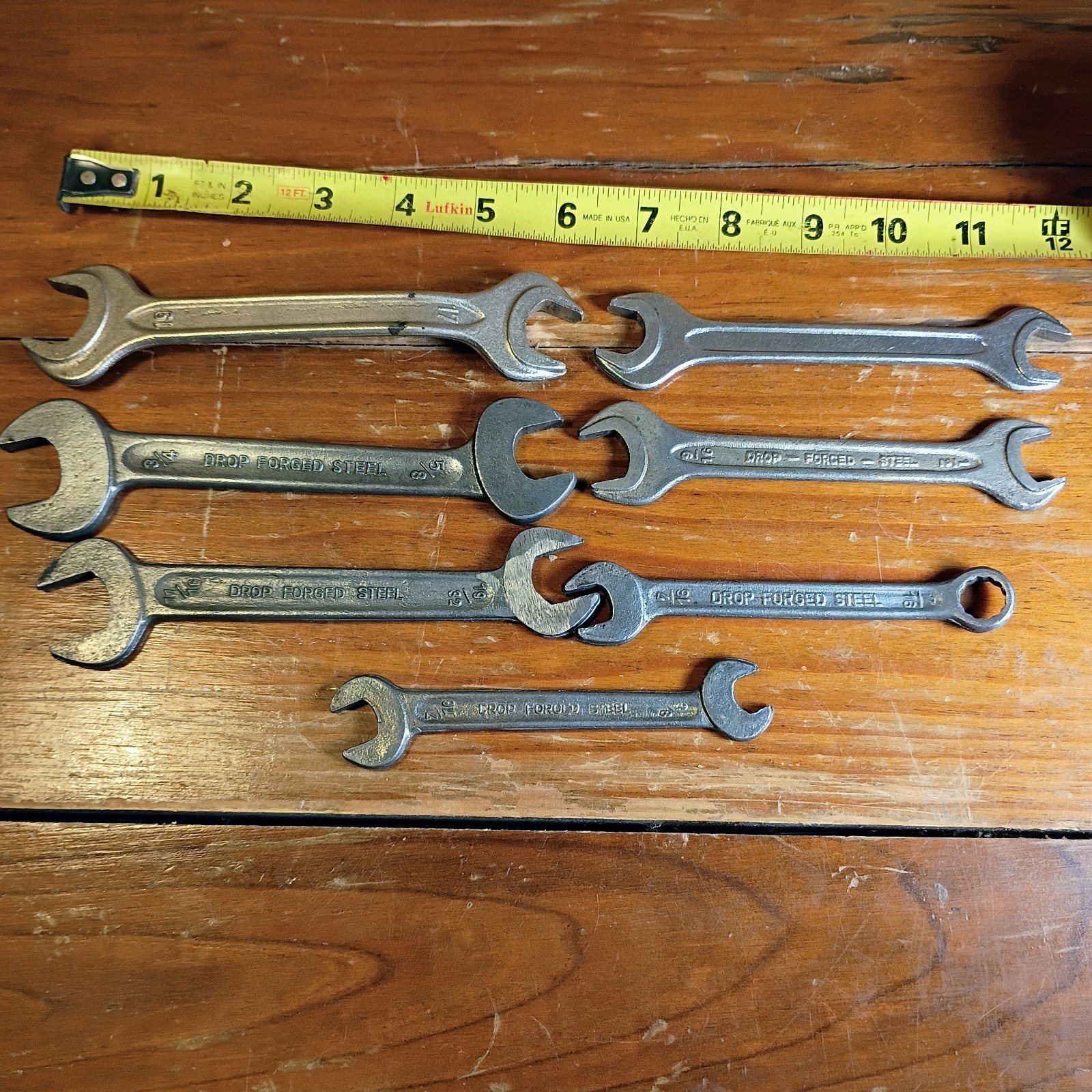 Lot Of 7 Vintage Made In West Germany DIN 895 Open End Wrenches Including Offset