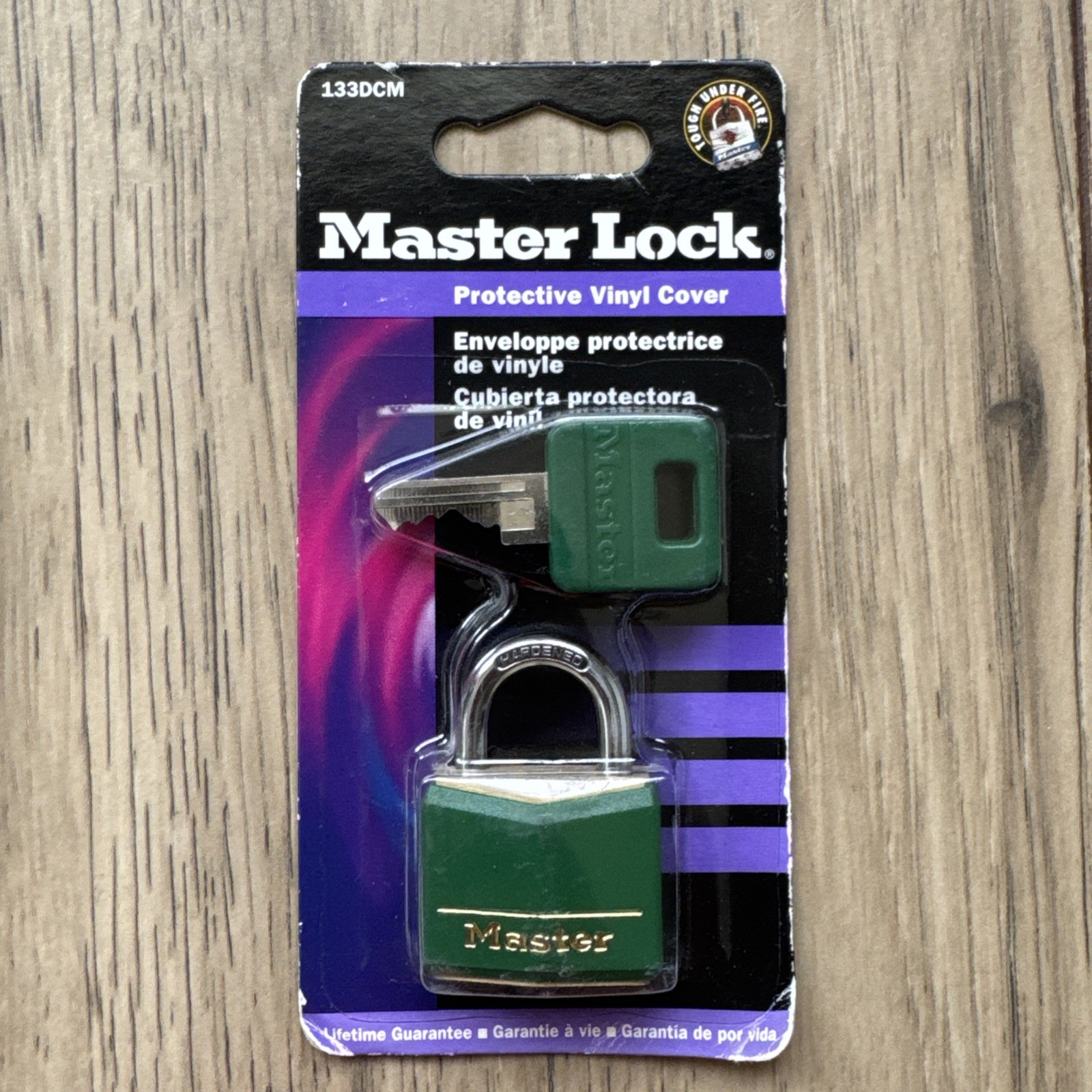 Lot Of 3 Master Lick Padlocks With 2 Keys Protective Vinyl Cover Green Sealed