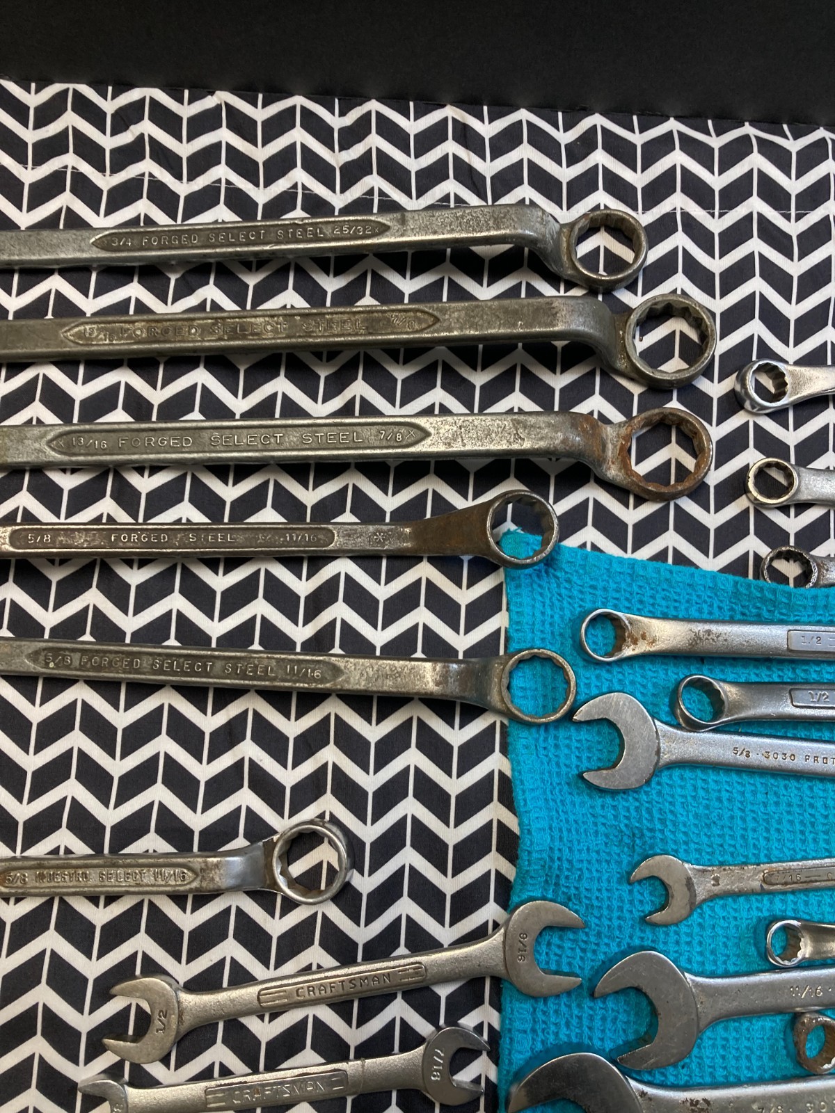 Vintage Wrench lot huge Craftsman, Proto, Barcalo, Kal, Forged Select