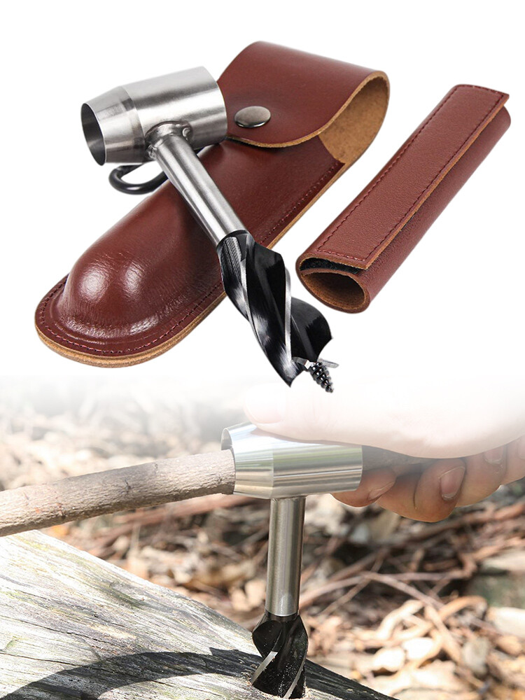 Woodworking Bushcraft Hand Auger Wrench Drill Durable Outdoor Survival Tools