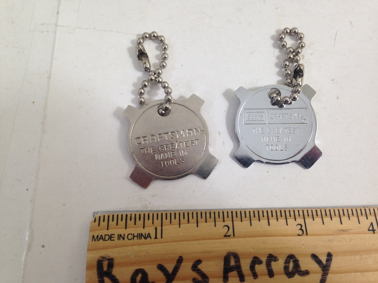 Vtg Sears Craftsman 4 Way Pocket Screwdriver Key Chain No. 9 4160 lot of 2 eras