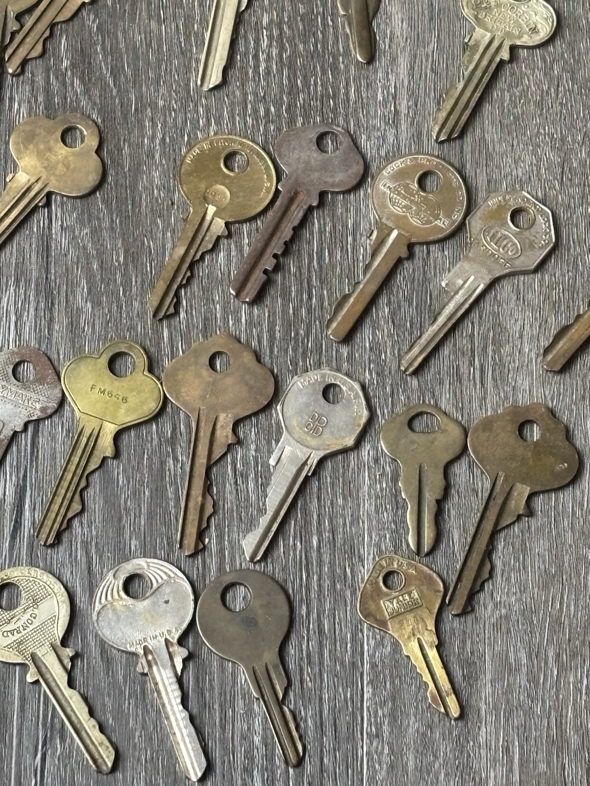 Lot Of 75 Vintage Keys Various Makes/ Types