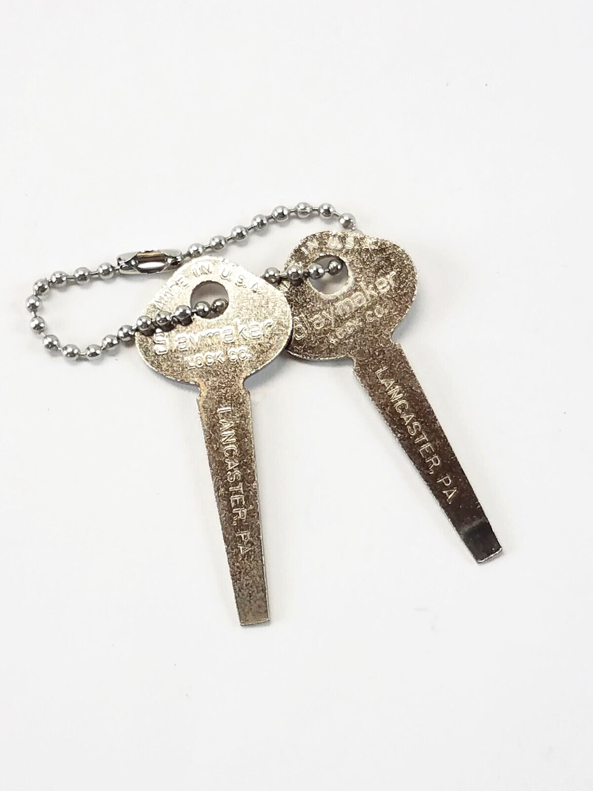 2 Vtg SLAYMAKER Lock Company Promotional Pocket Keychain Flat Blade Screwdriver