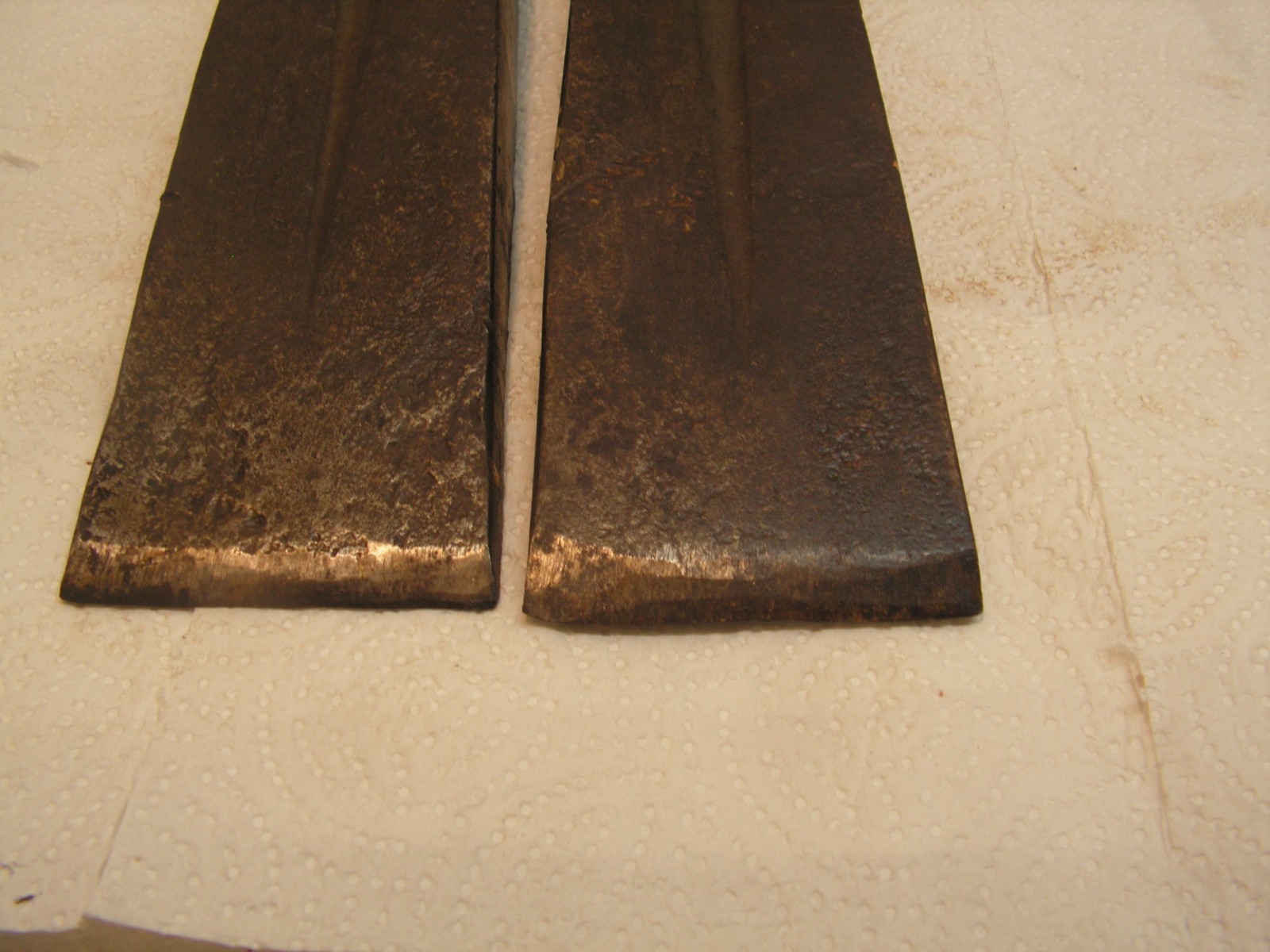 2 X STEEL HEAT TREATED WOOD SPLITTING WEDGE 4lbs 14oz+- AP-5074 U.S.A. Vintage