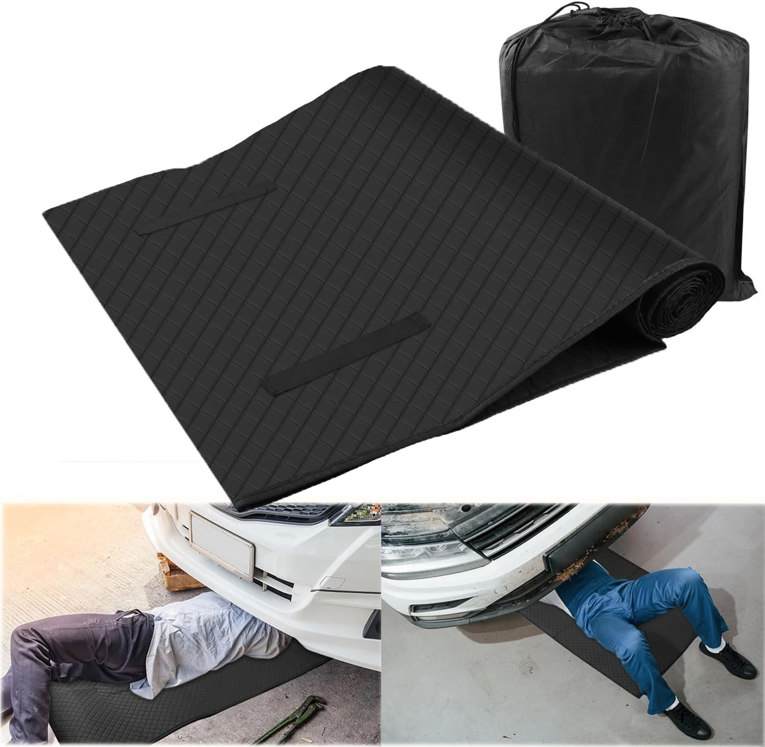 Magical Rolling Creeper Mat,Under Car Repair Mat, 60×28 Inch Portable Creeper