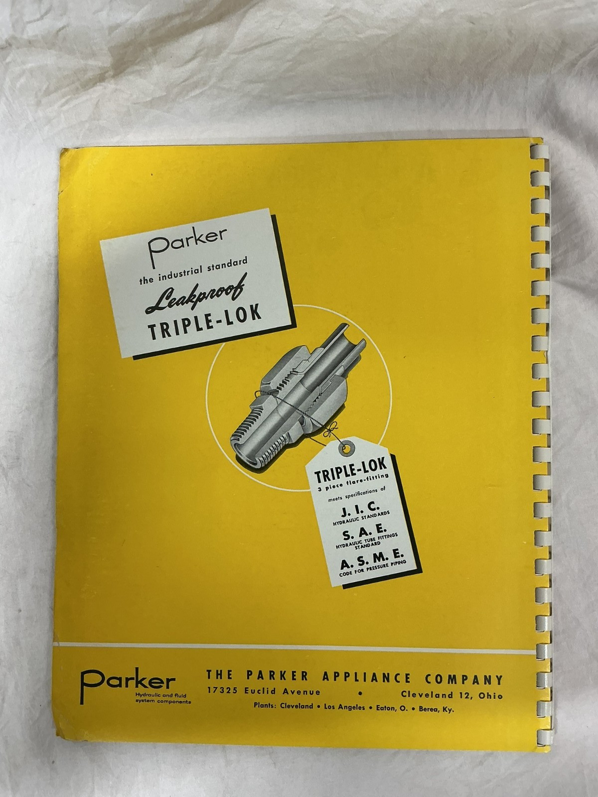Parker The Industrial Leakproof Tube Fittings Catalog #4300 Cleveland Ohio
