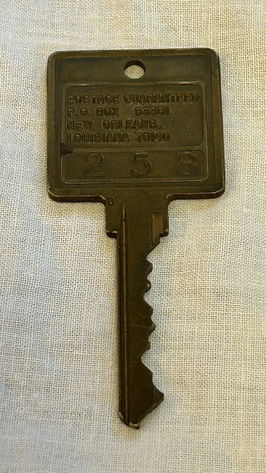 Lot Of 3 Vintage Brass Postage Keys Las Vegas And New Orleans 3”x 1 1/2”