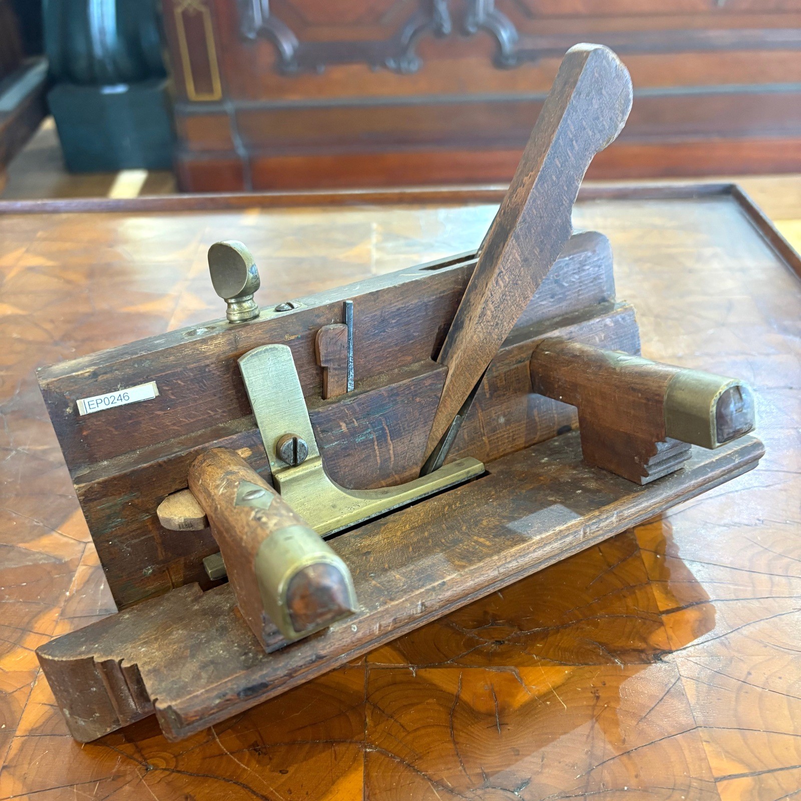 19th Century E.Preston&Sons Marked Wooden Plow Plane Tool ‘Colchester’