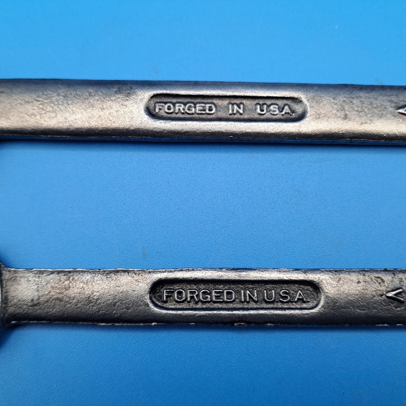 2 Vintage Dunlap 5/8 x 11/16″ & 3/4 x 7/8″ Open End Wrenches, V, Forged in USA