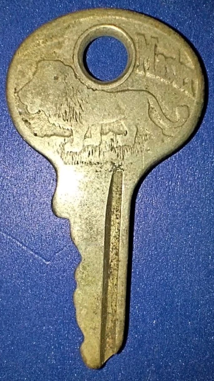 Collectible Brass Master Lock Lion Logo Key