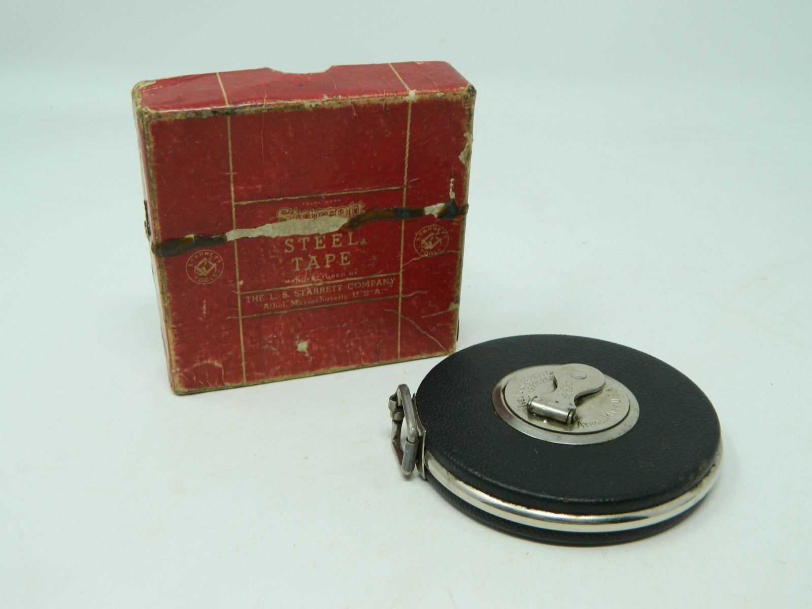 Vintage Starrett No. 530 50 Foot Steel Tape in Box