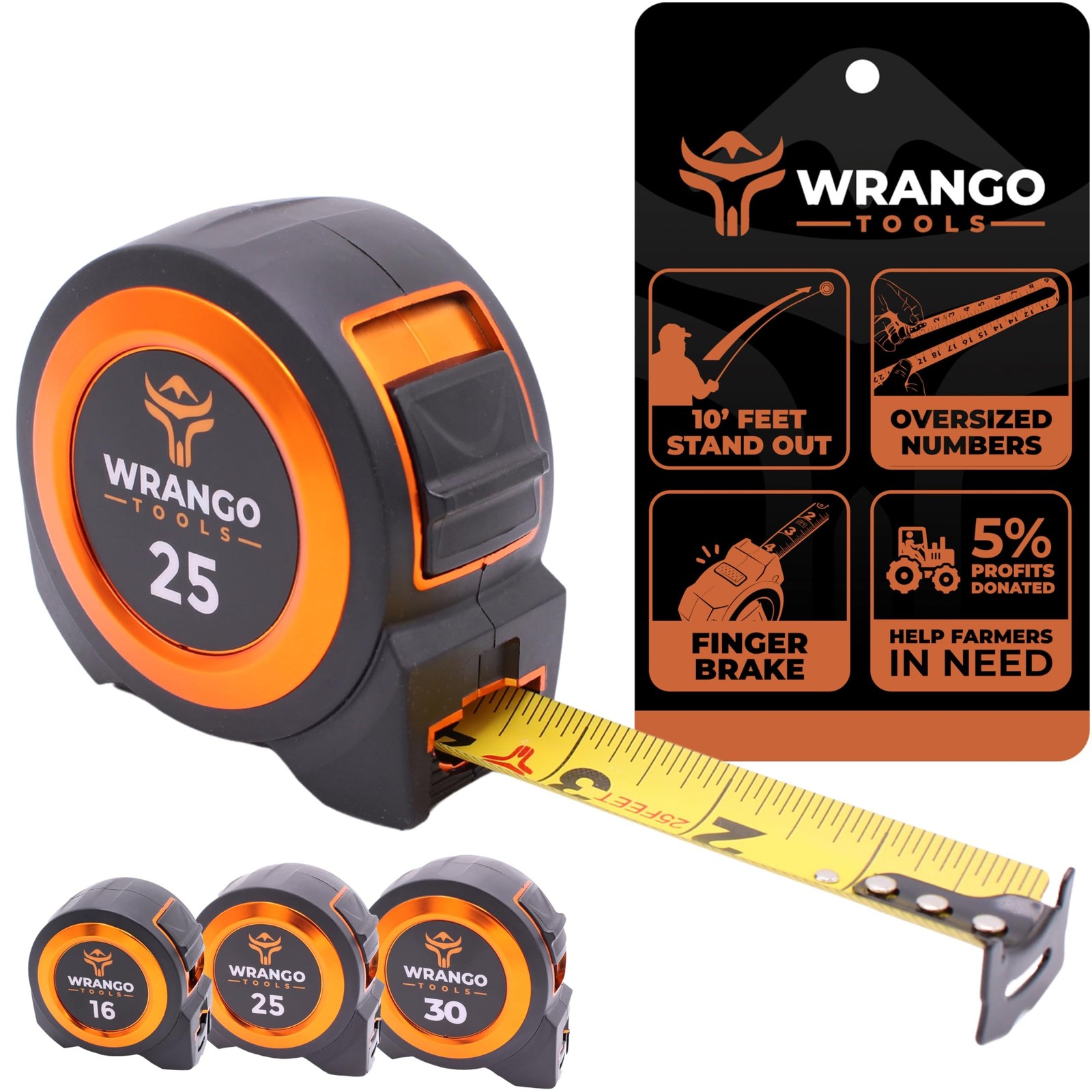 Tape Measure 25 FT – Measuring Tape Retractable – Oversized & Double-Sided Pr…