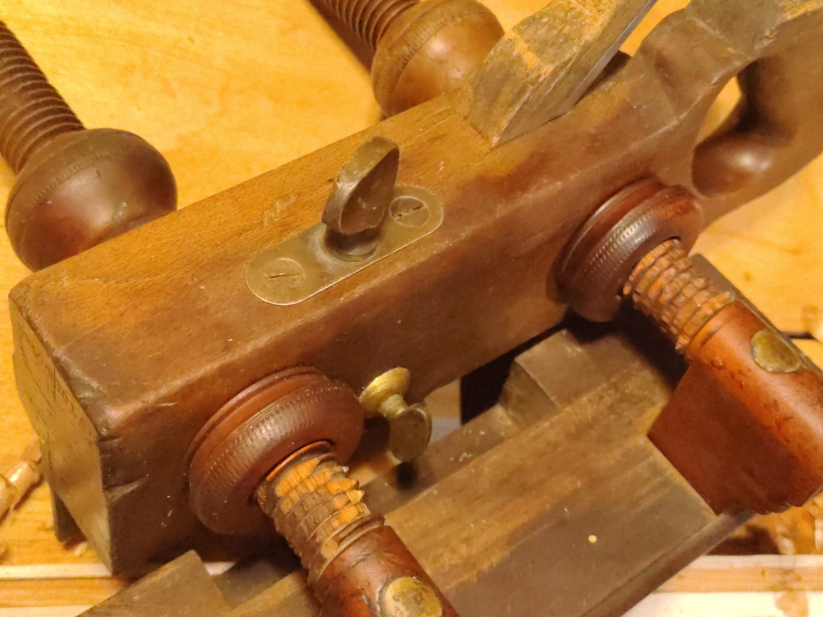 Ohio Tool Co. Antique Original Wooden Plow Plane Woodworking Plane w/ Iron Blade