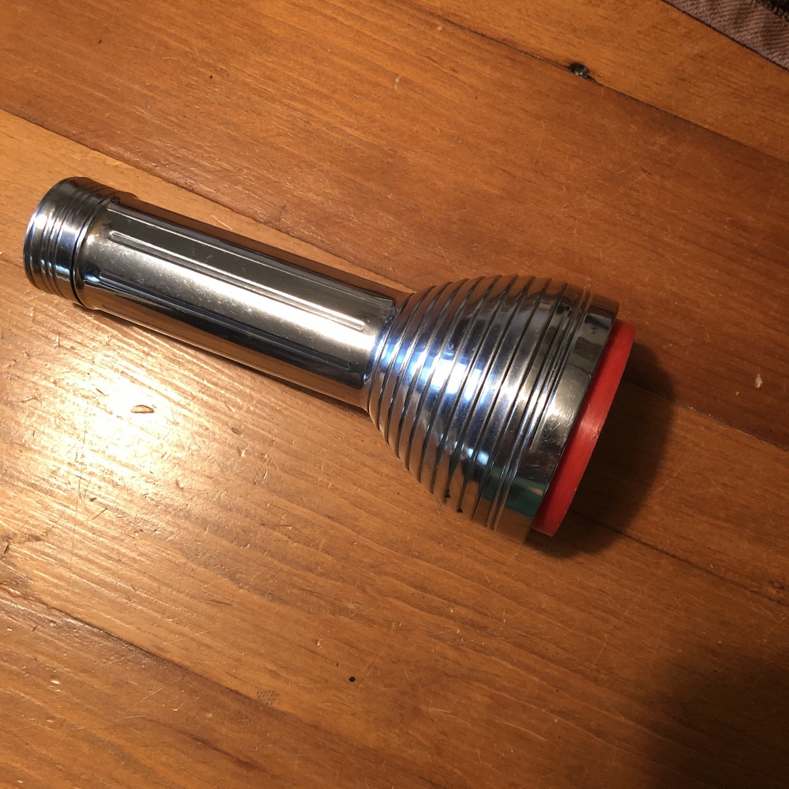 vintage flashlight , Wide Lens, 2) D-batteries- Not Included Works Well