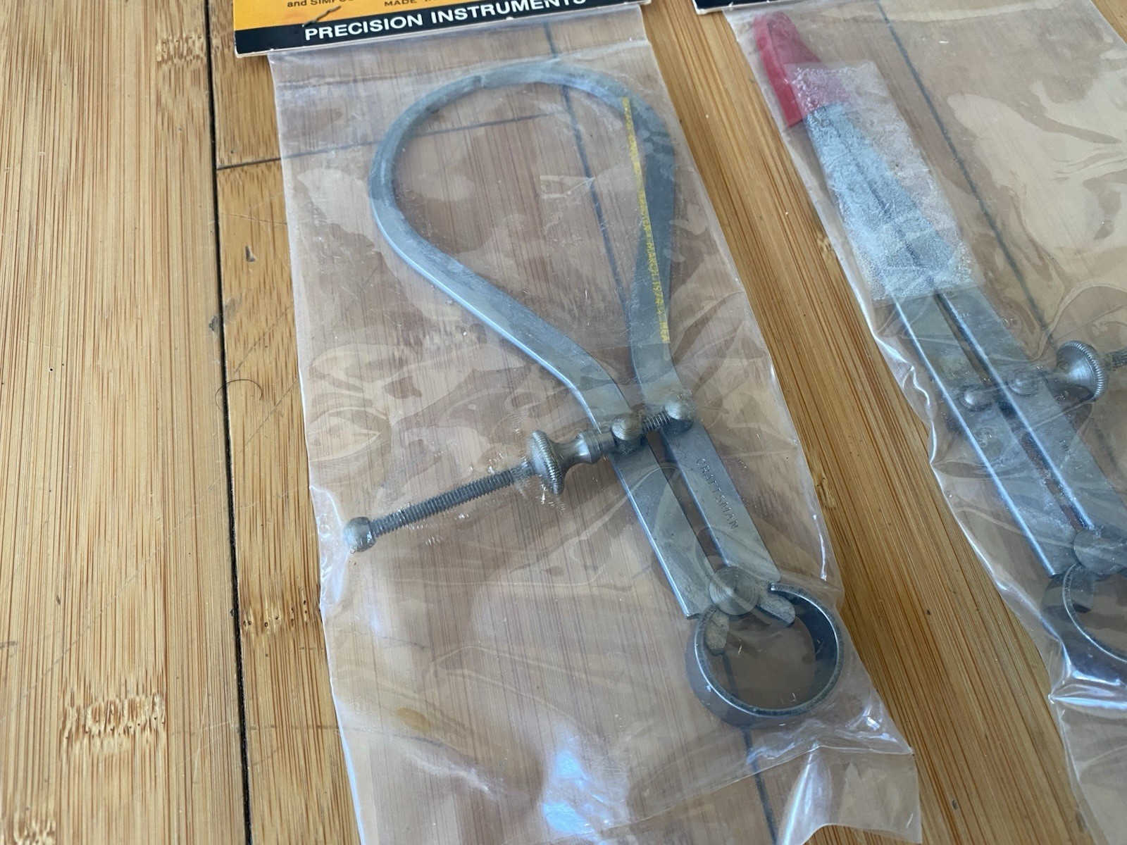 3 NOS Vintage 6″ Inside & Outside, Divider Spring Calipers Made In England