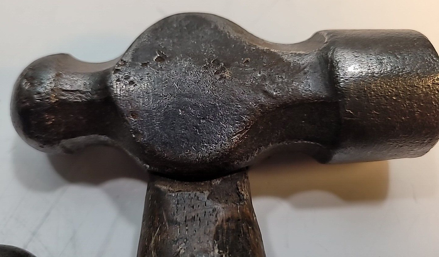 Lot 2 Vintage Standard Ball Peen Hammer Made in USA Tools