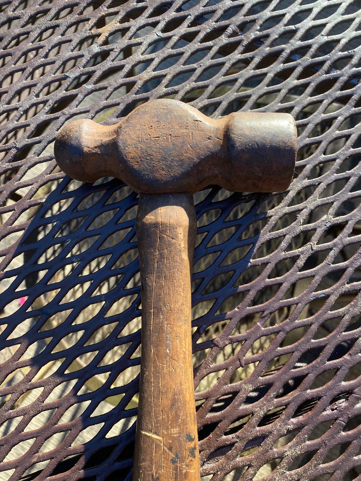 Vintage Terra Motel Stamped Ball Peen Hammer