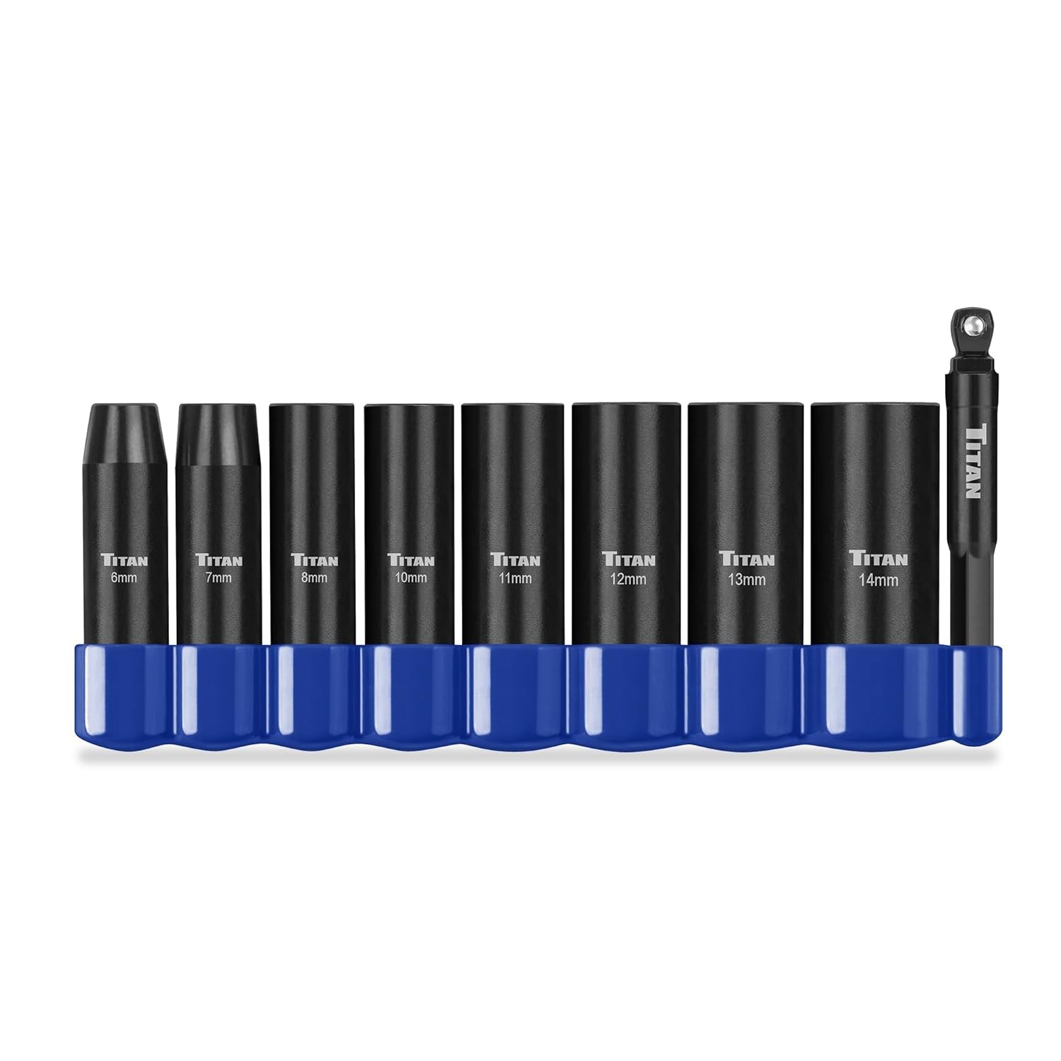 1/4 inch Drive 9-Piece Metric Deep Impact Socket Set 6-Point Deep Impact Tool