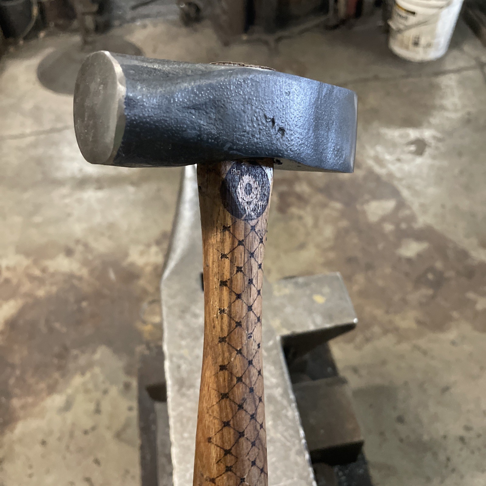 Hand Crafted Blacksmith’s Straight Peen Engraved Hammer/ 4140 Steel 2 1/2Lb