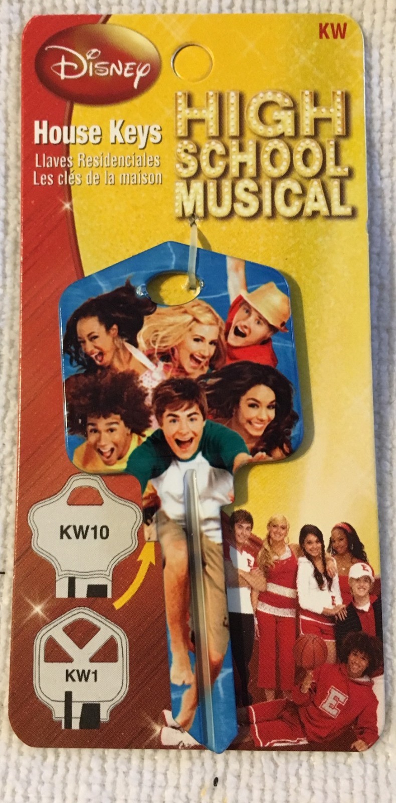 HIGH SCHOOL MUSICAL SCHOOL GROUP KEY BLANK-KW1/KW10-FOR KWIKSET LOCKS