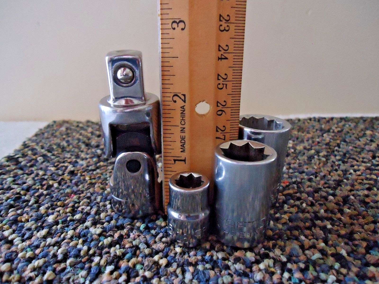 Mixed Lot Of 4 Craftsman Collectible Useable Sockets ” GREAT ASSORTMENT “