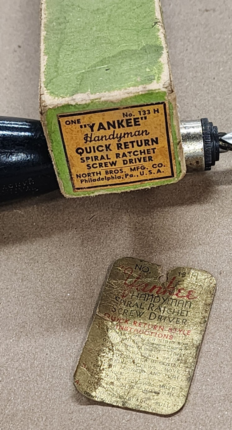 Vintage North Bros. Yankee “Handyman” No. 133H Push Screwdriver