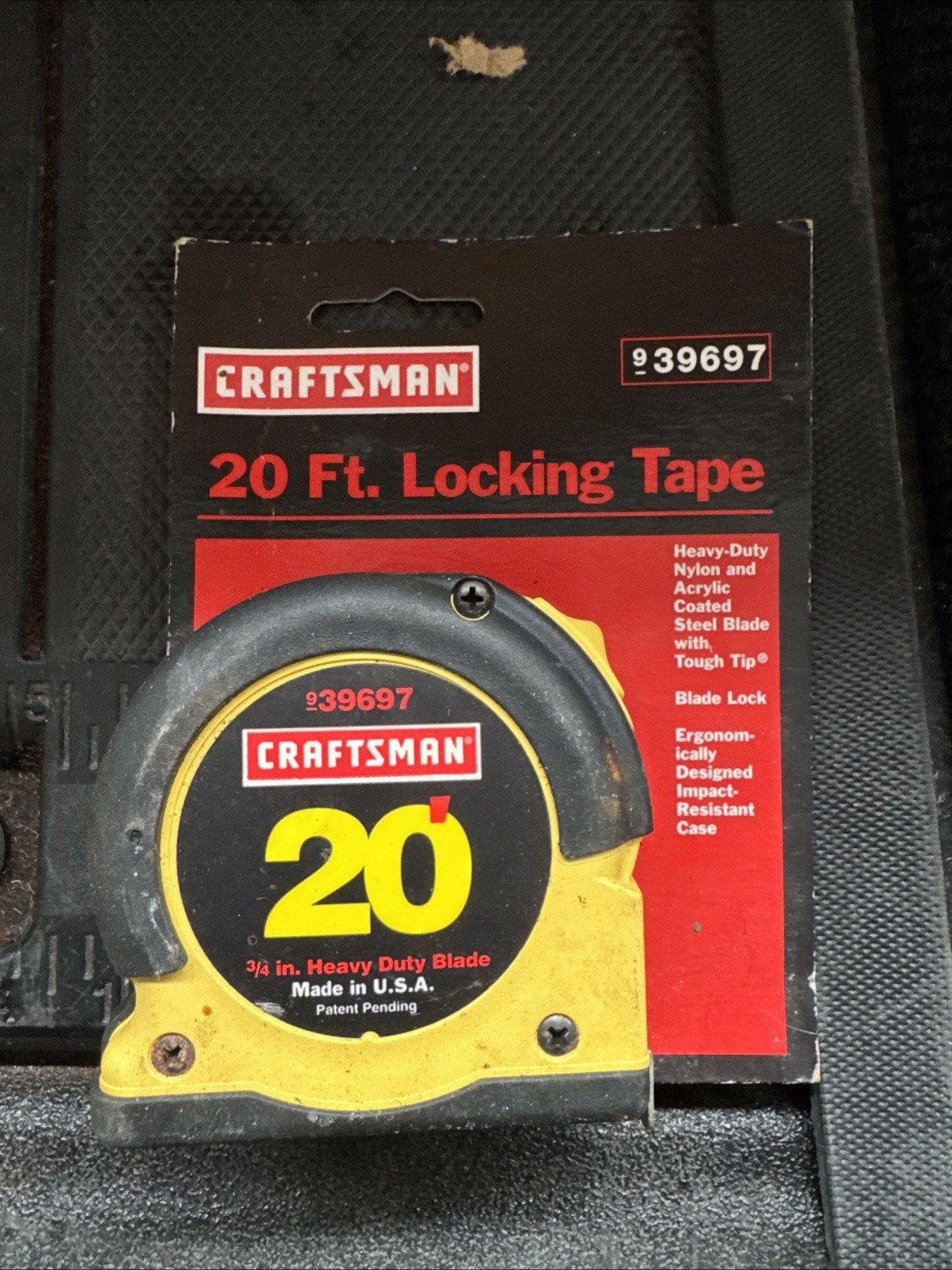 Sears Craftsman USA Nos 20ft Locking Tape Measure Rare Yellow 39697 20’