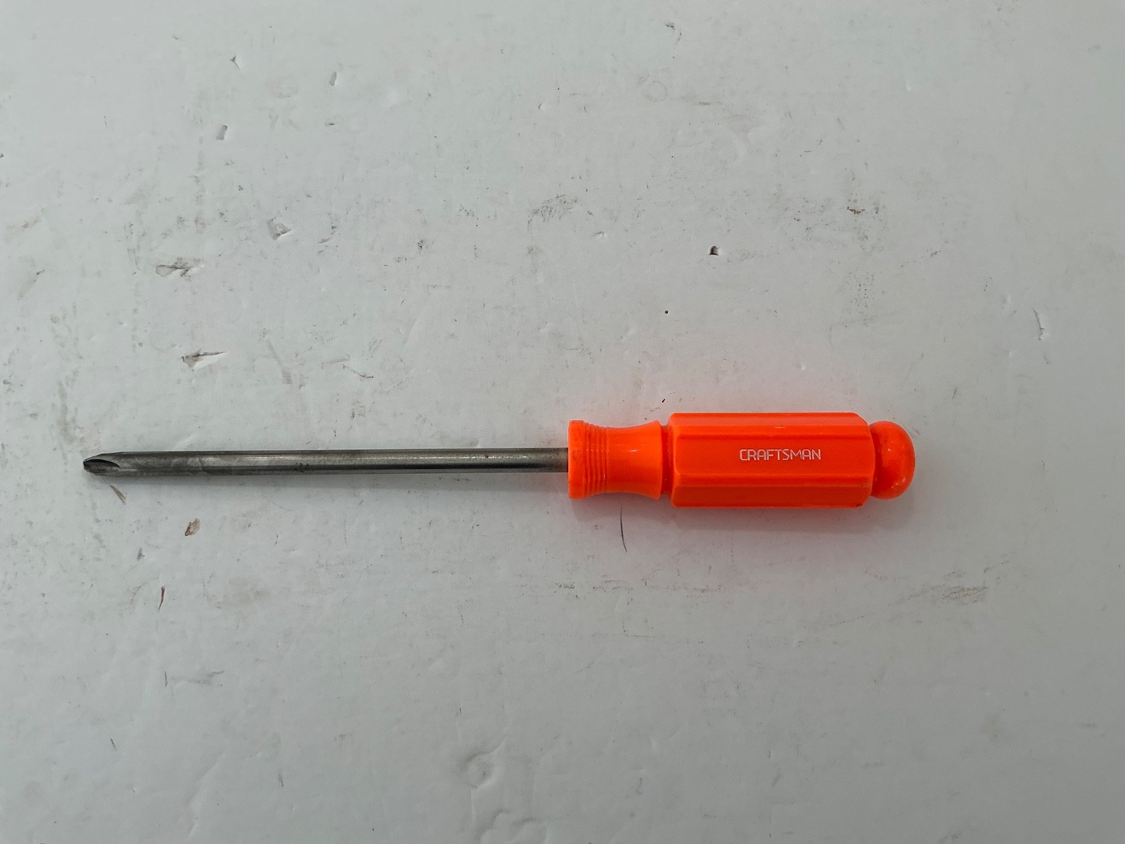 Vtg Craftsman #3 Phillips screwdriver high vis orange handle 41416 J WF USA made