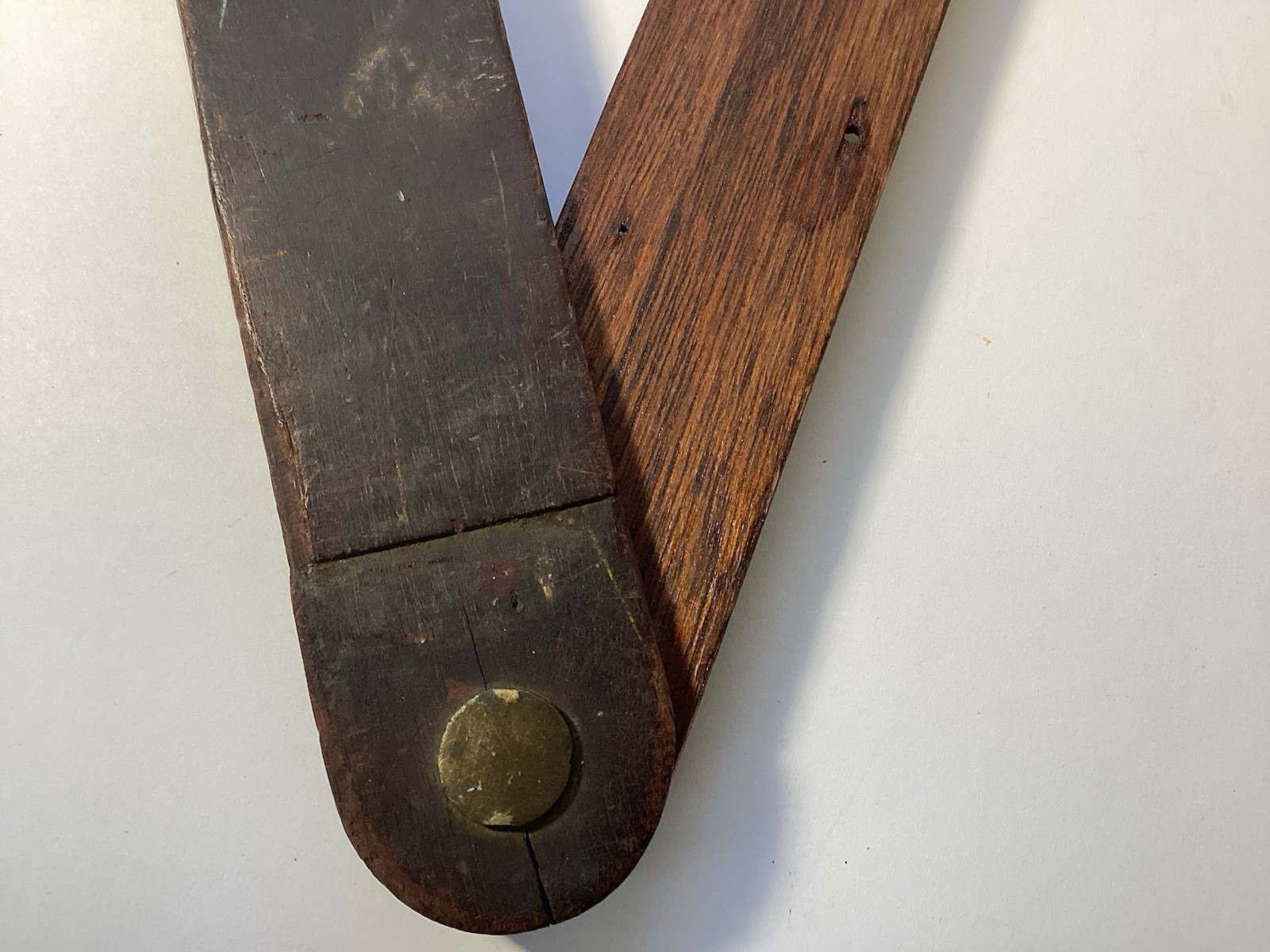 Antique 23” Shipwright Bevel Tool Ebony & Brass Signed J S Eriganza