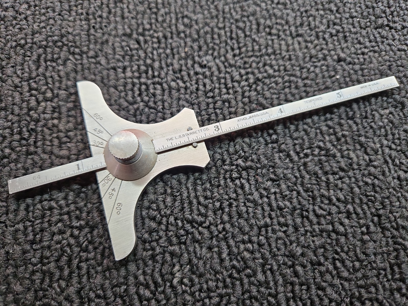 🇺🇸The L.S. STARRETT Co. No. 236 Combination Depth & Angle Gage 6″ Rule 10🇺🇸
