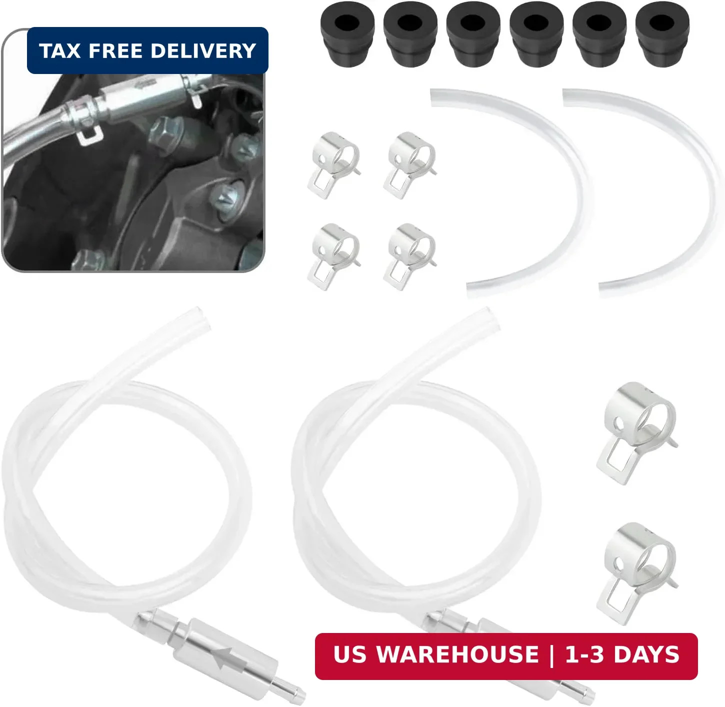 OFBAND 2Set Brake Bleeder Kit,Brake Fluid Bleeder Kit Includes 4PCS Brake Bleede