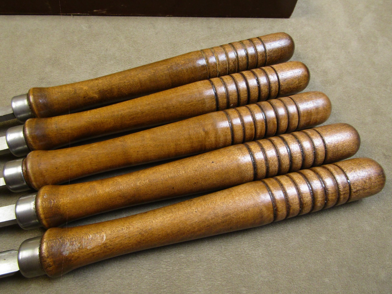 VINTAGE CRAFTSMAN USA 5 PIECE WOOD LATHE TURNING CHISEL SET