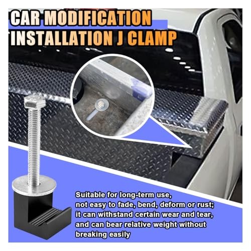 4PCS Truck Tool Box Mounting Kit—J Hook Truck Clamps—No Black