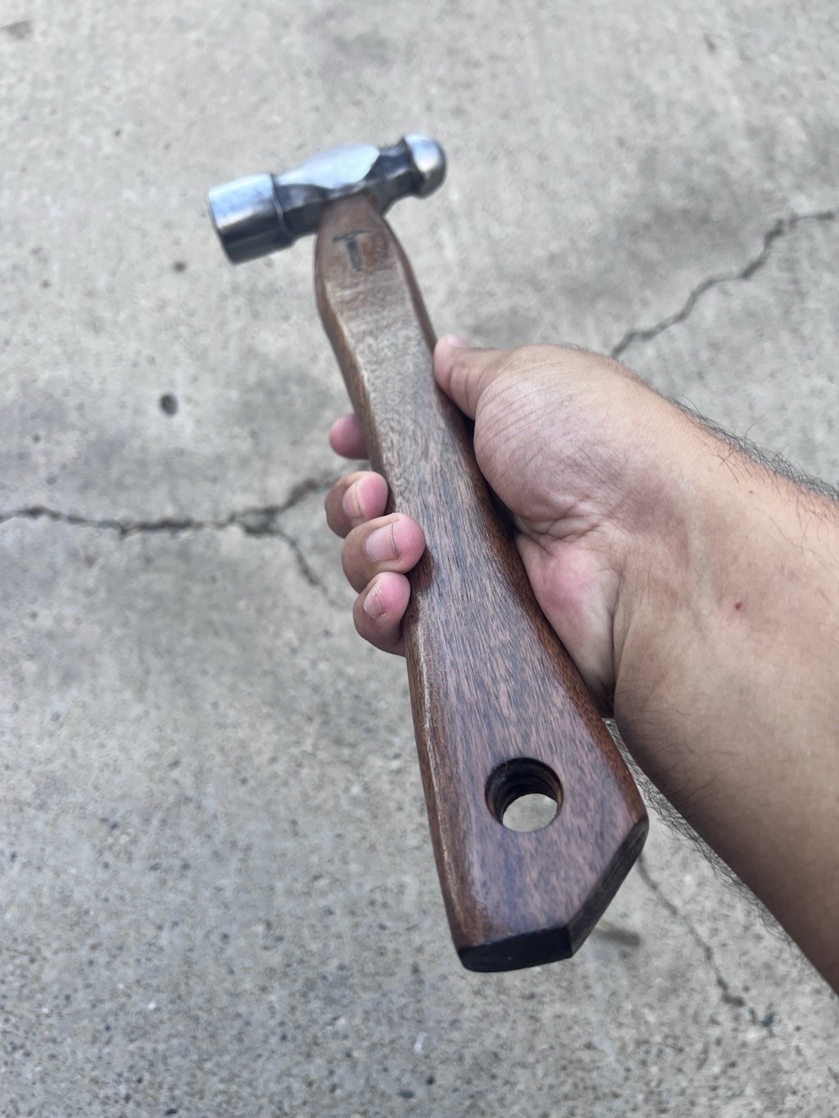Bad-Hammer WORTH 1.8lb Ball & Peen Hammer on a Custom 14.5in Walnut Handle