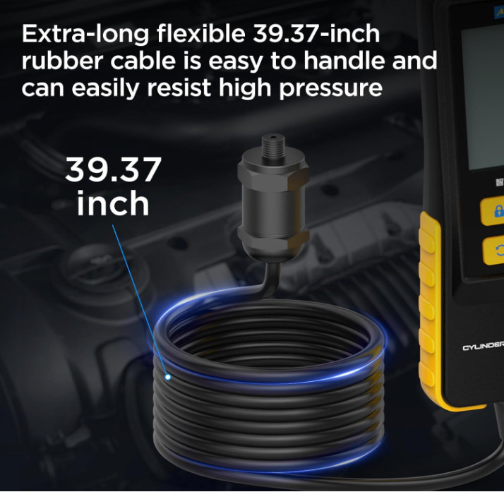 Probador Digital de Compresión 0-426 PSI para Motor Gasolina con Pantalla LED